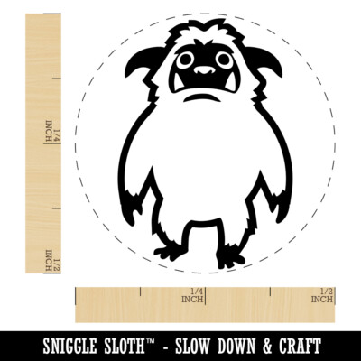 Abominable Snowman Yeti Monster Self-Inking Rubber Stamp Ink Stamper