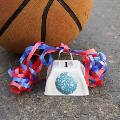 Blue Mermaid Pattern Seashells Fish Cowbell Cow Bell Instrument