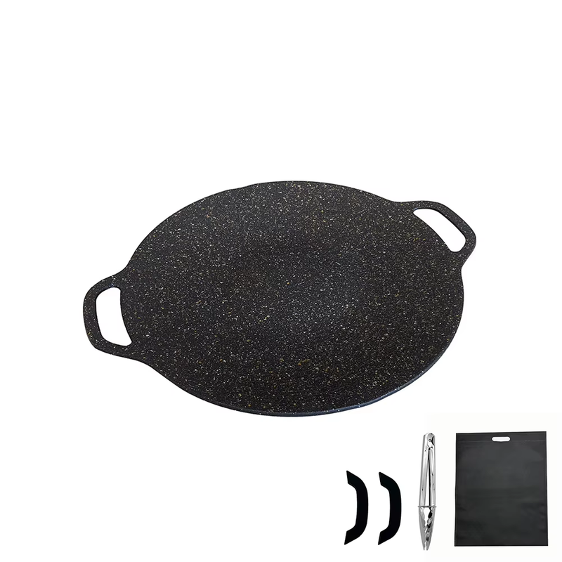 30/33/36CM Korean BBQ Grill Pan Set Non-Stick round Barbecue Plate Cooker Bakewa