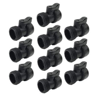 10 Pack Plastic Garden Hose Shut Off Valve Water Shutoff Valve Shut-Off Ball