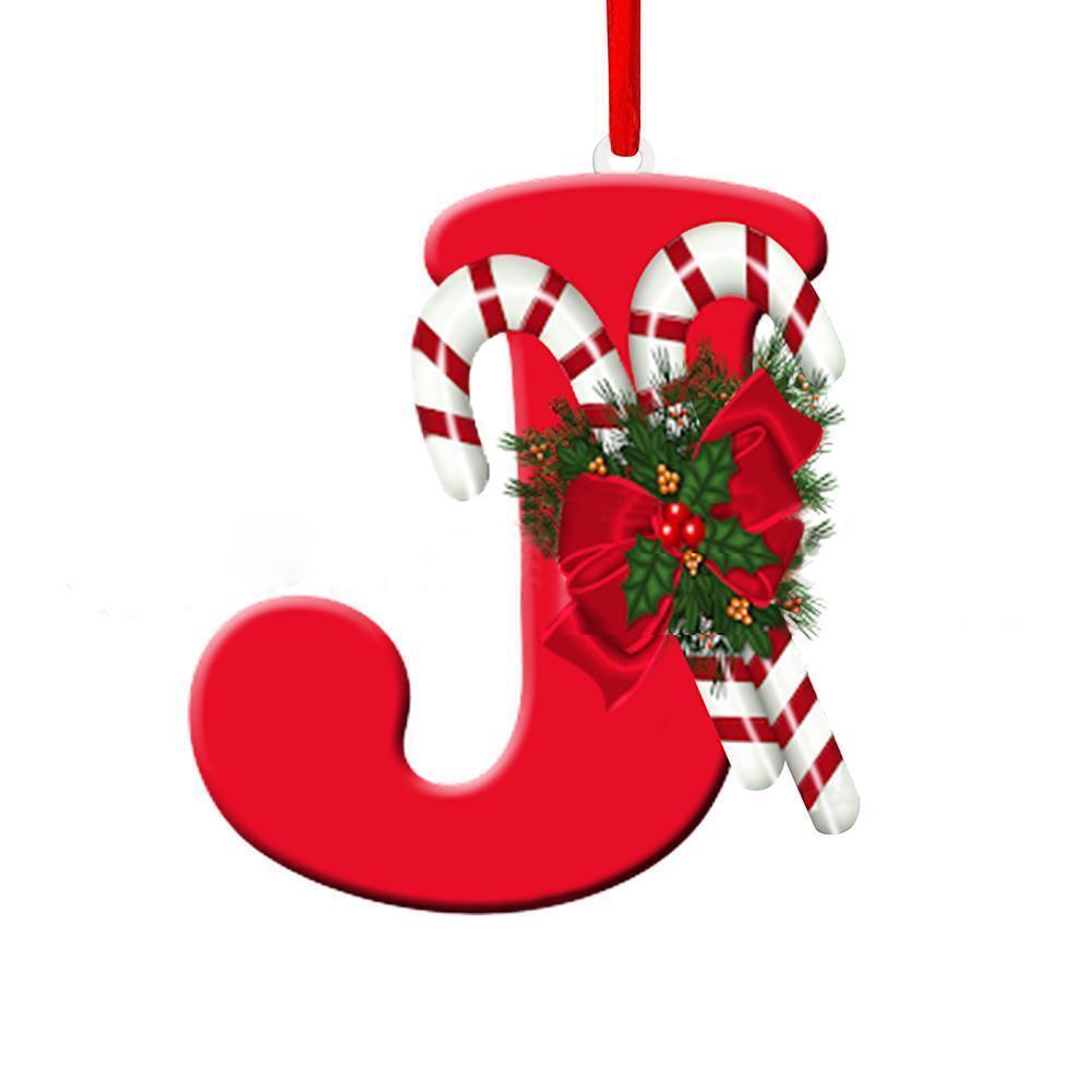 Personalized 26 Letter Christmas Ornament Customizable Tree Decor Xmas