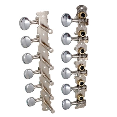12-string Acoustic Guitar Tuning Pegs Tuners Key 6L 6R Round Machine Heads Parts