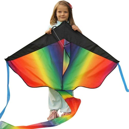 Großer Kinder-Drachen - SUPER-DRACHEN Rainbow Flyer XL – Einleiner Flugdrachen