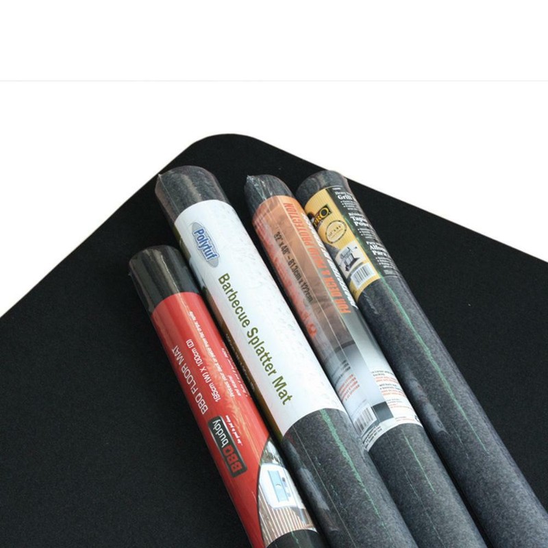 Outdoor Gas Grill Barbecue Floor Mat Anti Oil Polyester Mat