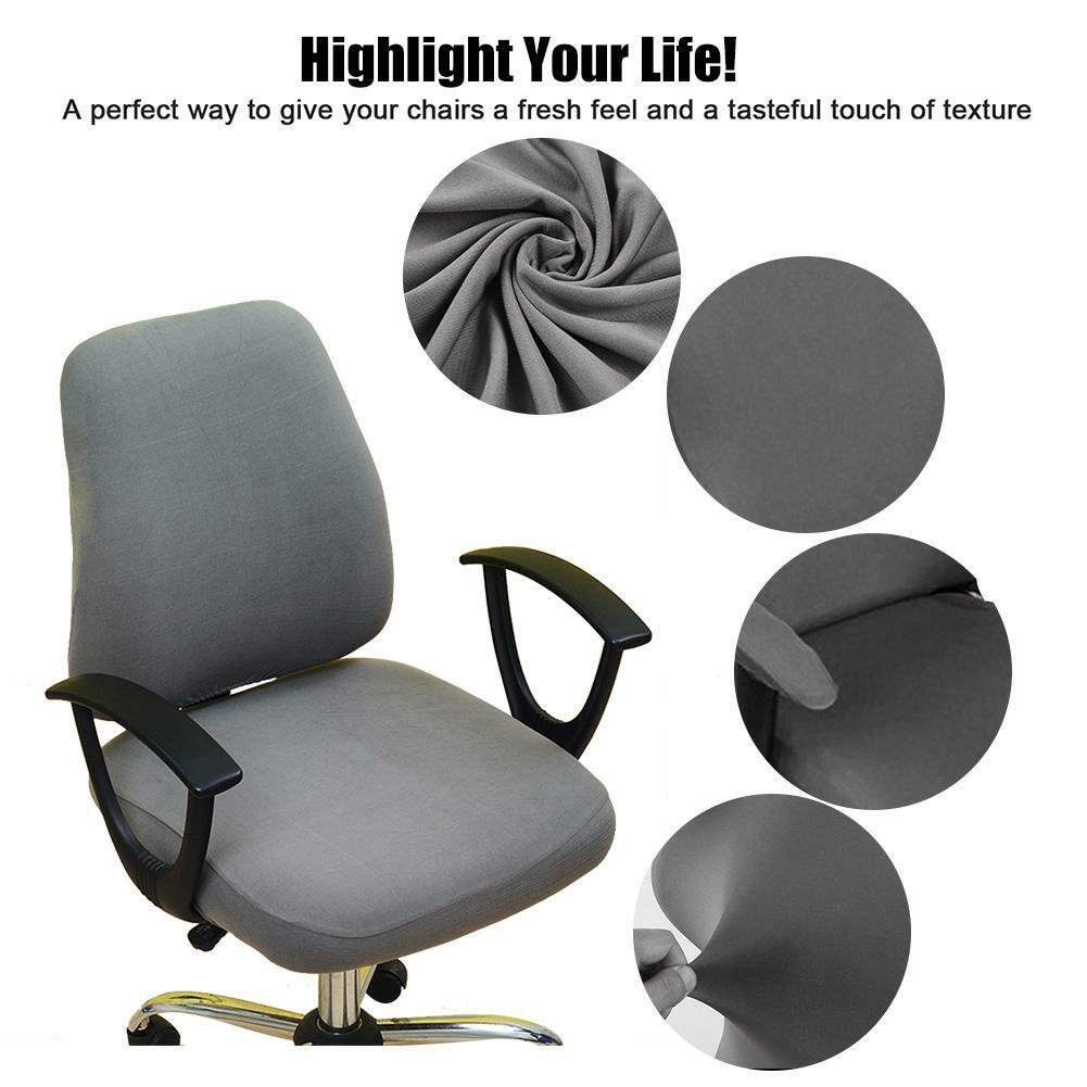 Rotate Armchair Slipcover Removable Computer Office Chair Cover Split-Style8