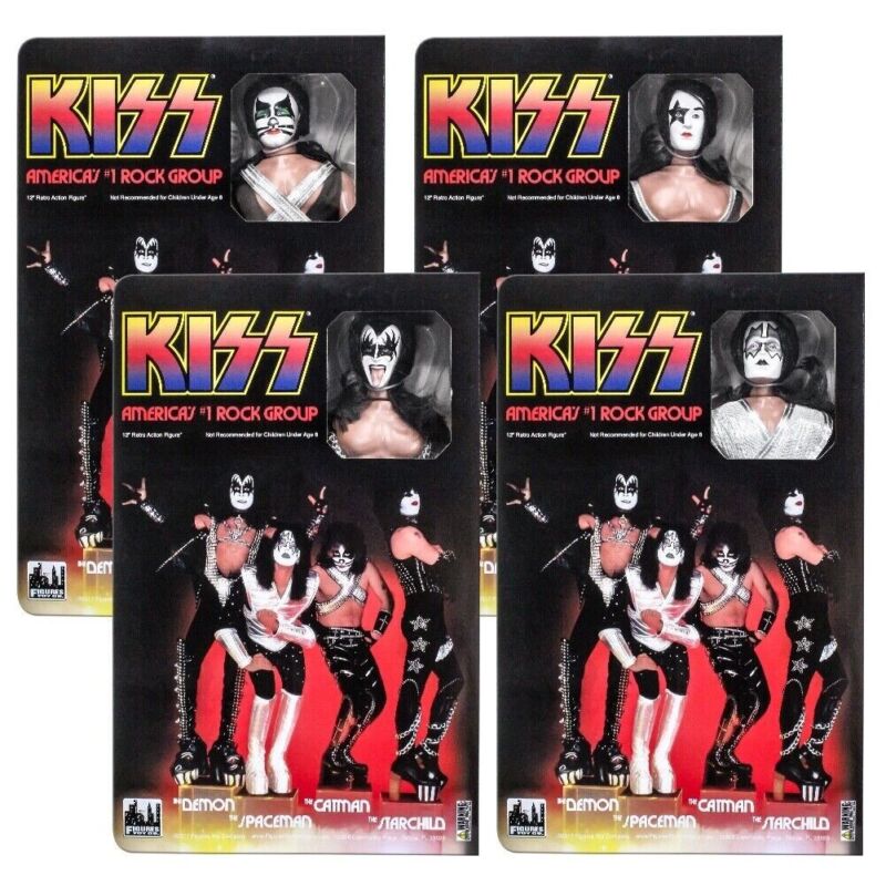 KISS 12 Inch Action Figures Series 9 Love Gun: Set of all 4