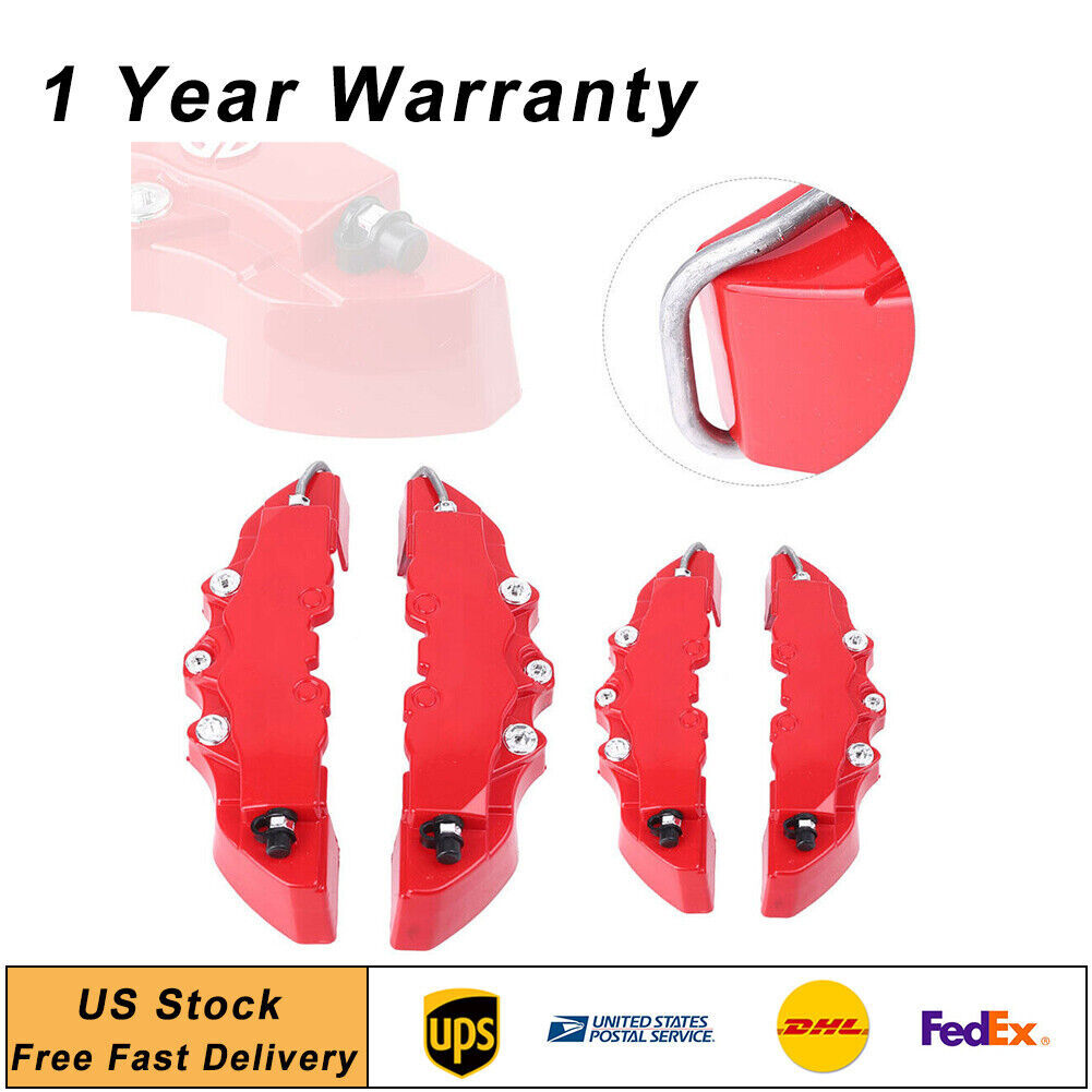 4PCS Disc Brake Caliper Covers 3D Set Front Rear Car Truck Fit 14