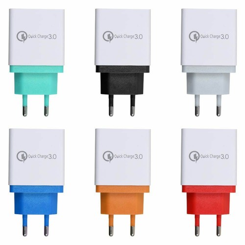 3 USB Port 5V Schnell Schnellladung QC 3.0 Wall Ladegerät Netzteil EU Stecker