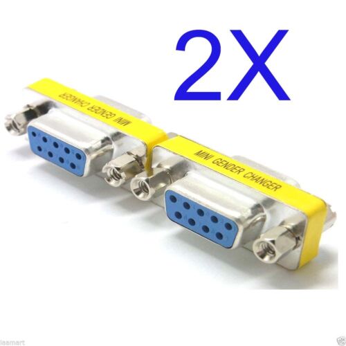 2PCS DB25 Male to DB 9pin Male Port Saver Serial RS-232 Gender Changer Adapter