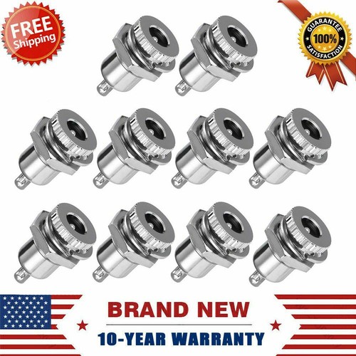 10x DC Power Supply Jack Plug Socket Female Panel Mount Connector 5.5mm x 2.1mm