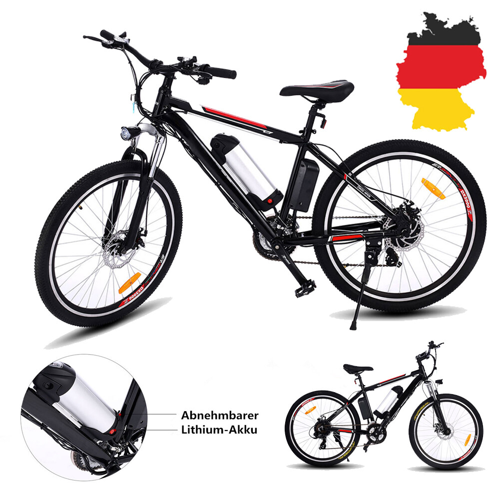 Elektrofahrrad 26Zoll Elektro Mountainbike EBike Pedelec 35kmh Citybike MTB DE