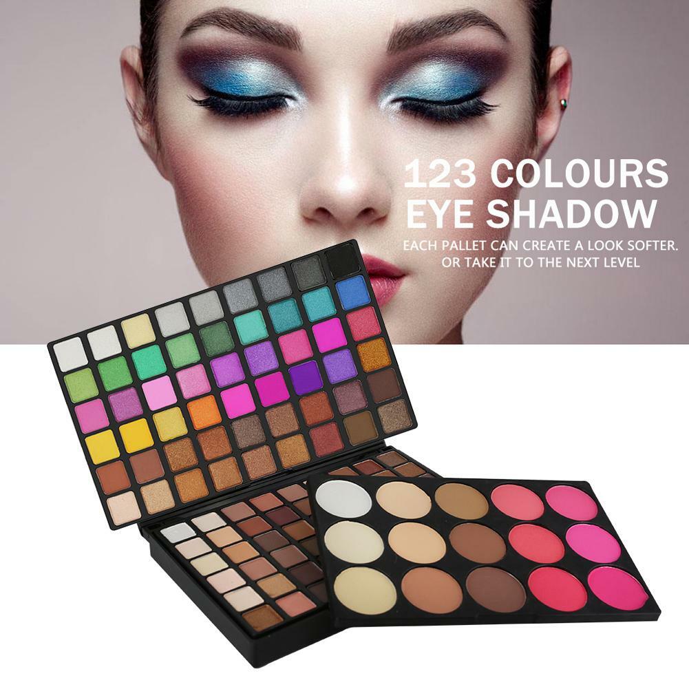 Download 123 Colors Eyeshadow Palette Pro Eye Blush Highlight Matte ...
