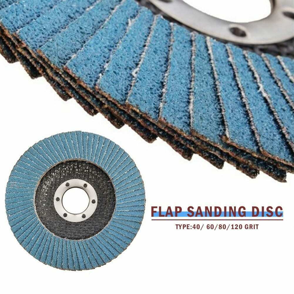 30 Pack 4 1/2 Inch Flap Disc Angle Grinder 4.5in Sanding Disc 40 60 80 120 Grit