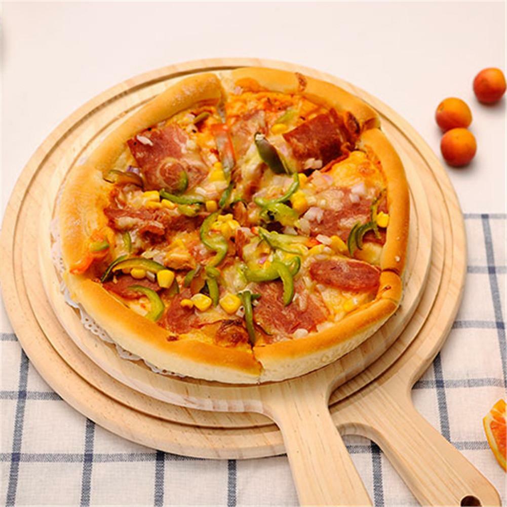 Pizza Tray Cakes Pie Bread Lifter Shovel Plate Wood Kitchen Baking Tools QK3F