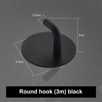 Wall Hook Storage Hanger Stainless Steel Wall Hook Up Self-adhesive Towel Key Um
