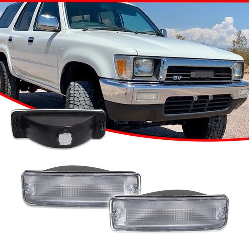 Clear Lens Bumper Mounted Signal Parking Lights Pair Set for 93-98 Toyota T100