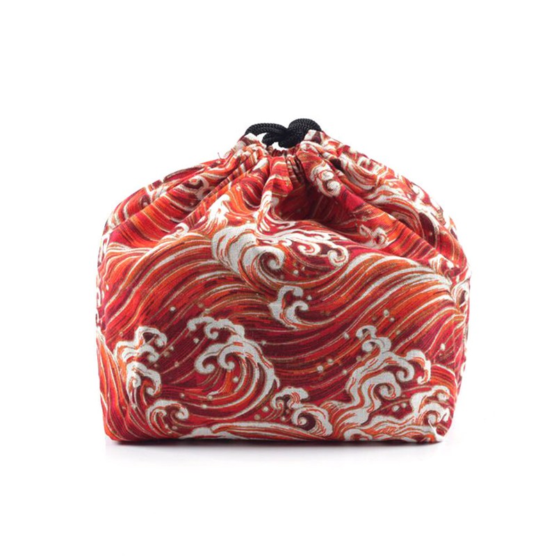Japanese Style Canvas Lunch Bag Portable Lunch Box Bag School Students Kids
