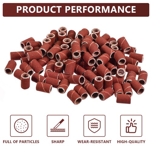 384 Pieces Sanding Drum Kit Sander Sleeves With Mandrels for Dremel Rotary Tool