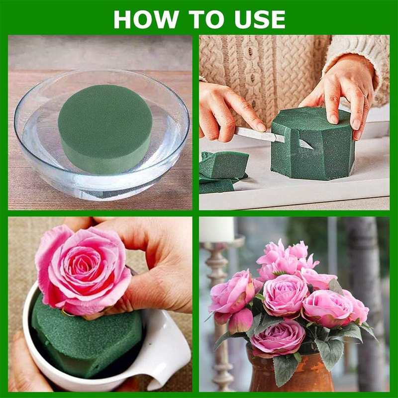 Round Floral Foam,Wet Florist Foam Block Flower Arrangement Supplies for Craft P