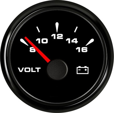 7 Back Light Universal 52mm Voltmeters Voltage Gauges Voltage Meters 8-16V fo...