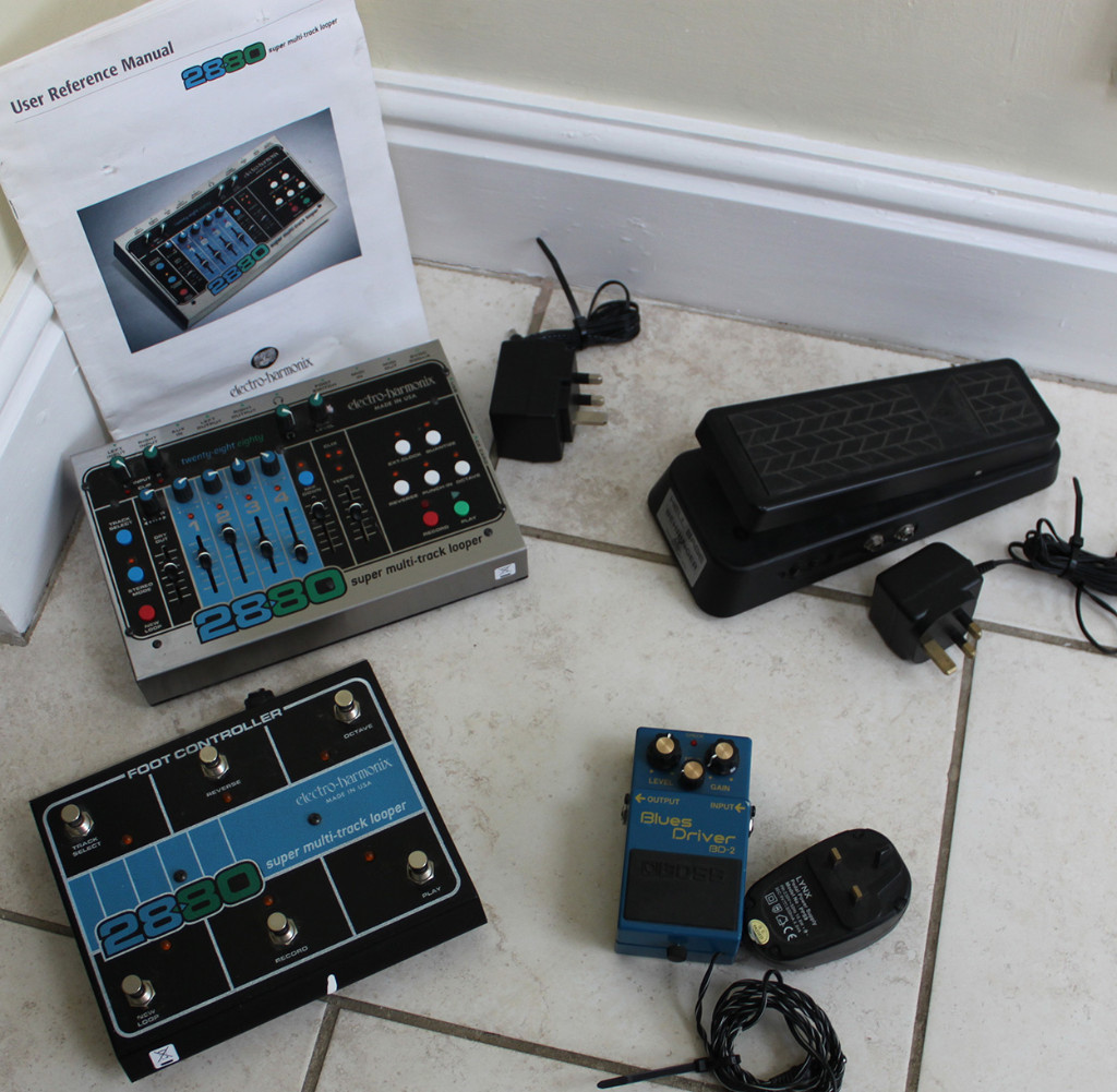 Guitar effects pedals blues driver + wahwah pedal + multitrack