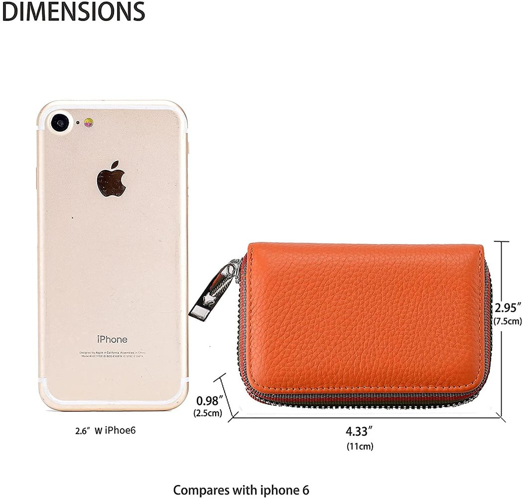 Mens RFID Blocking Leather Bifold Wallet Credit Card ID Holder Zip Around Purse