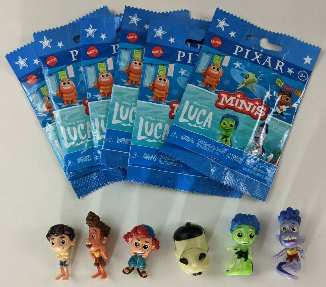 Luca Disney Pixar Minis FULL SET 6 Figure Alberto Giulia