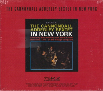 In New York by Cannonball Adderley Sextet (CD, 2005, Riverside, Remastered) NEW