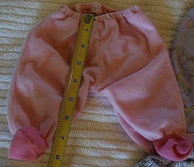 13-14 inch tall baby doll 3pc LOT footed sleeper pj's clothes nice condition