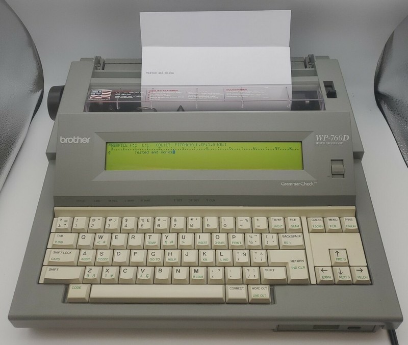 1991 Brother WP760D on the Typewriter Database