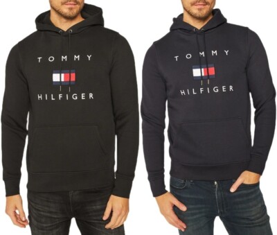 

Tommy Hilfiger Мужская толстовка с капюшоном и длинными рукавами с флагом