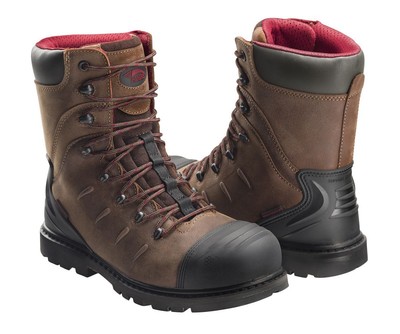 Pre-owned Avenger Men's 8-inch Hammer Carbon Toe Waterproof Work Boots - A7555, Brown