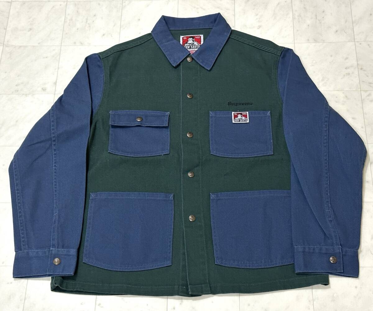 Supreme Ben Davis collaboration Jacket color Blue Green Size