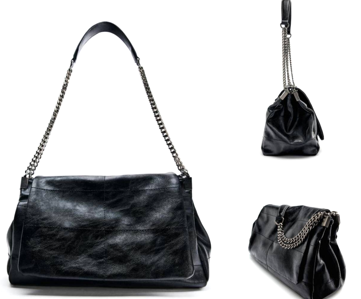 アクセサリー what's up SHOULDER BAG BLACK Medium Zip Shoulder Bag - Black Shine – LeSportsac