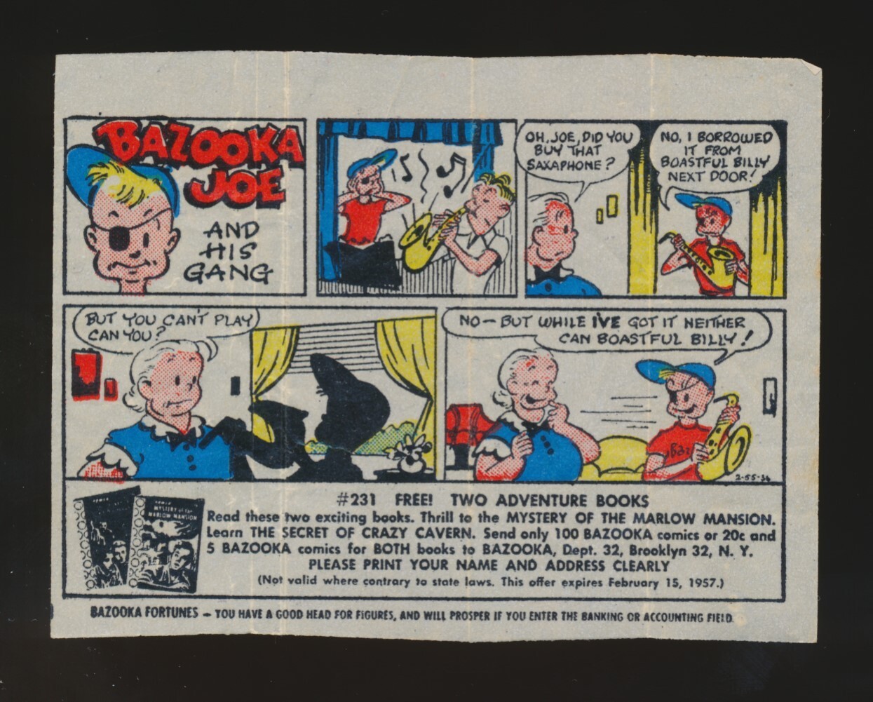 1955 R711-2 Topps Chewing Gum BAZOOKA JOE COMICS -#2-55-36