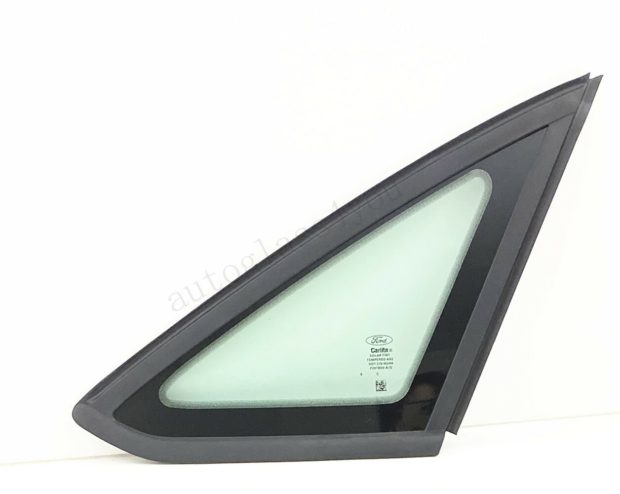 Passenger/Right Quarter Window Glass OE Black Mould. For 12-18 Ford Focus Sedan