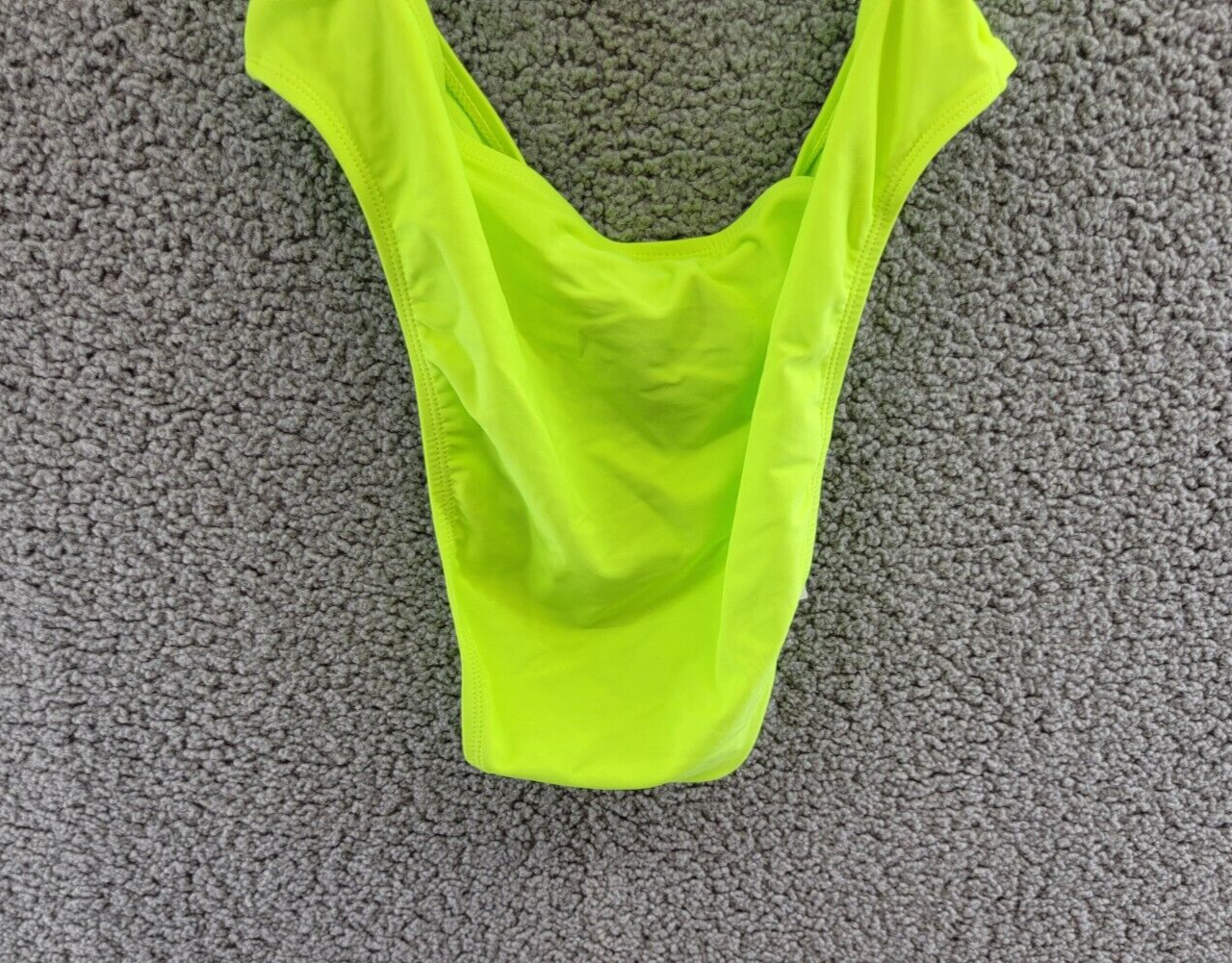 Good American Cutout Monokini Swimsuit Women's 3 Electric Lime Pull On Style - Picture 13 of 15