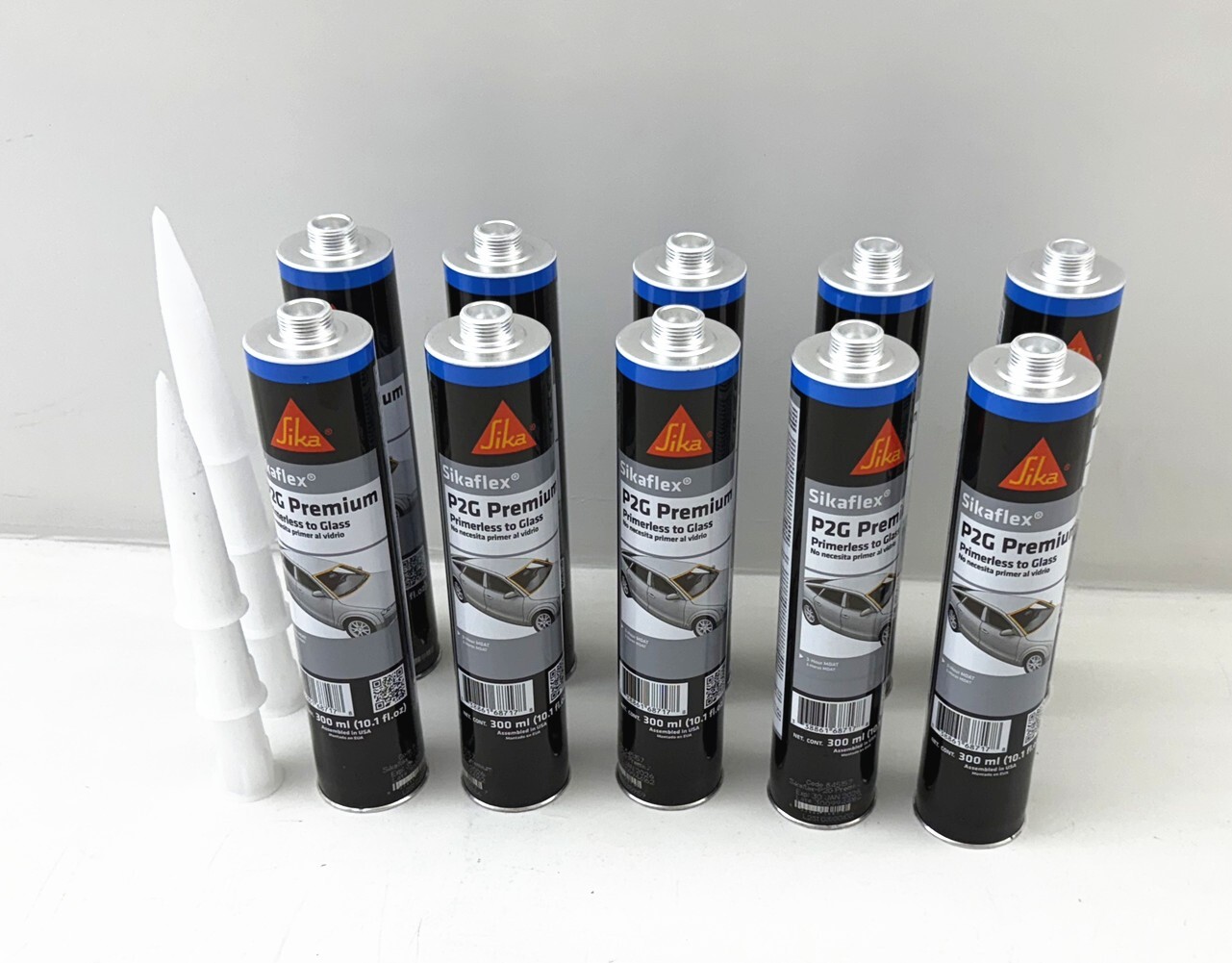 Auto Glass Sealant Windshield Urethane Sikaflex P2G Primerless Adhesive X 10