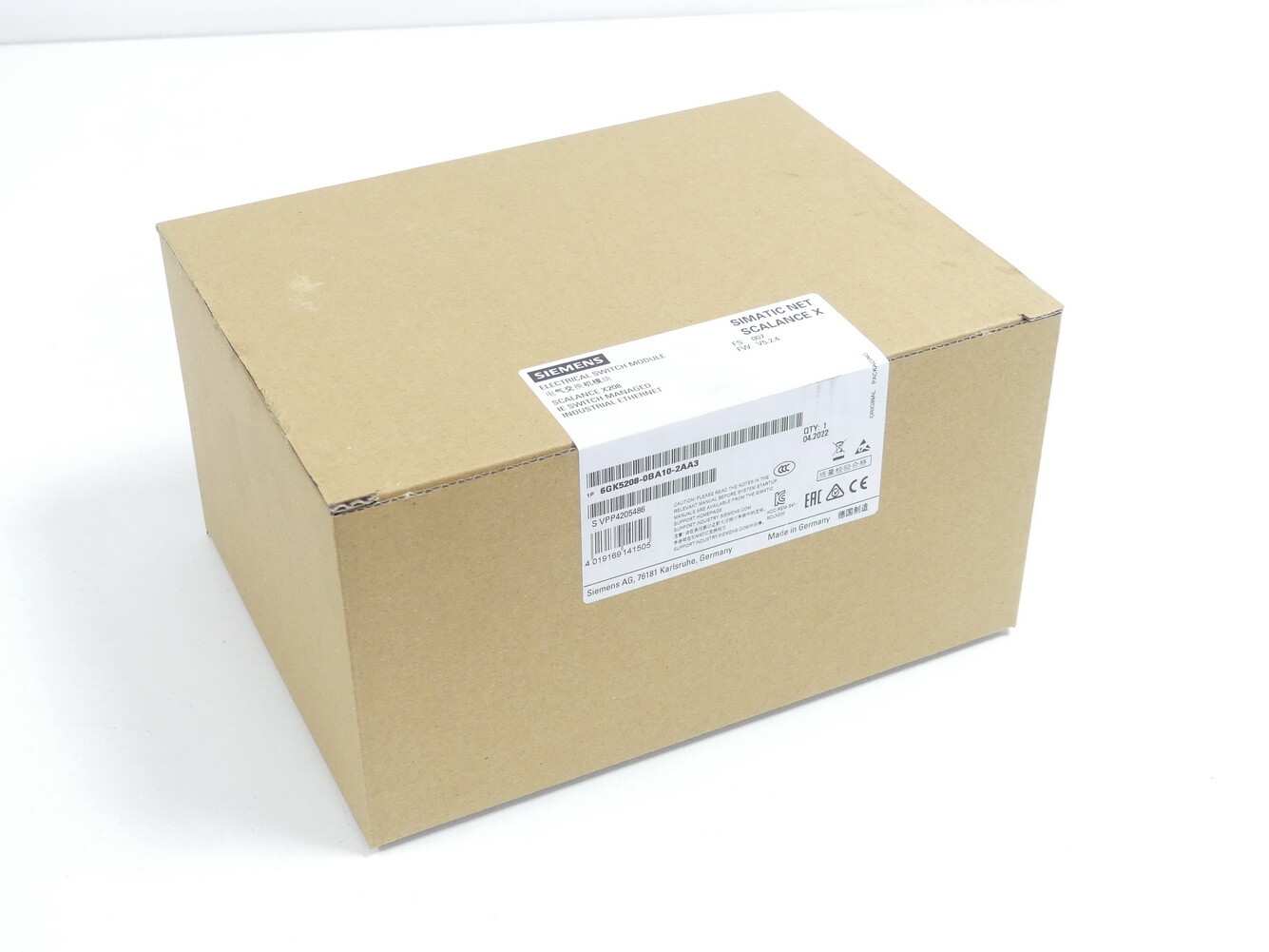 Siemens 6GK5208-0BA10-2AA3 SCALANCE X208 SN:VPP4205486 - ungebraucht! -
