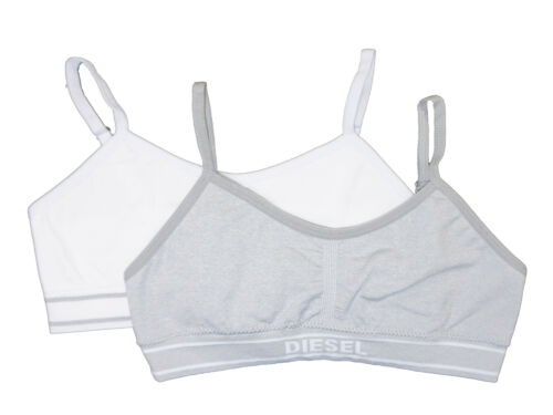 Diesel Girls Gray & White Two-Pack Seamless Bralette Size S M L XL