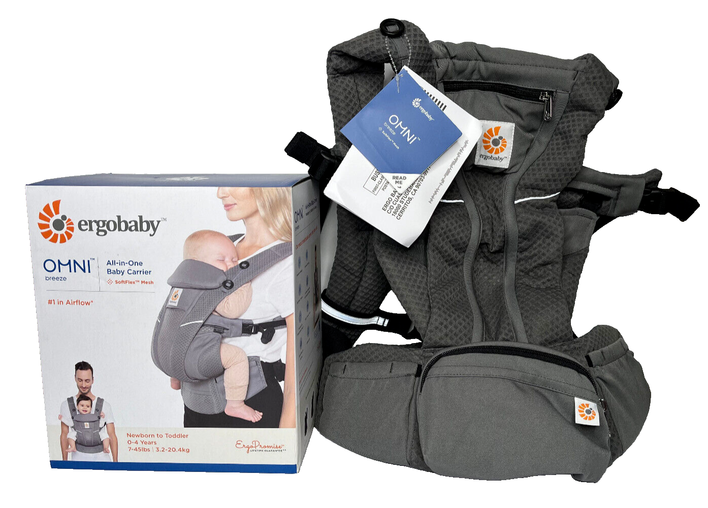 ergobaby OMNI breeze air flow グレー Ergobaby Omni Breeze All Carry Positions Breathable Mesh