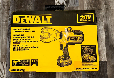 DEWALT DCE350M2 20V Cable Crimping Tool Kit NEW