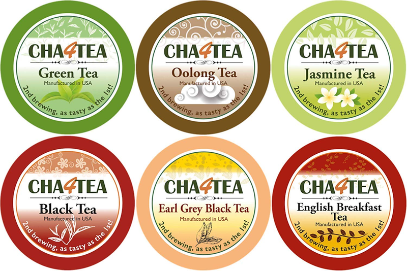 Cha4Tea 36-Count Variety Tea Sampler Pack for Keurig K-Cup Brewers, Multiple Fla