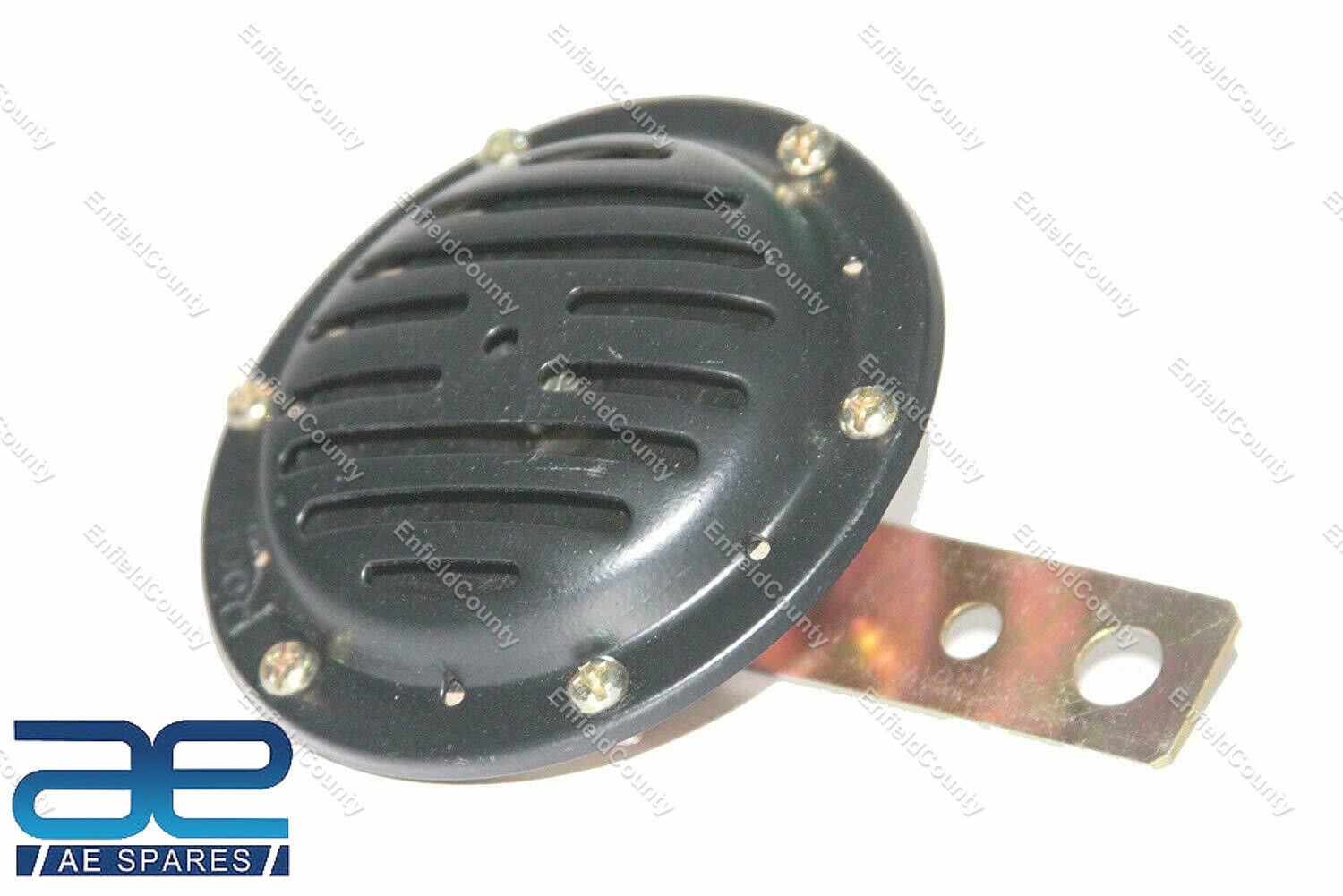 12 Volt Horn Black Grill & Fixing Clamp For Norton BSA Jawa Bikes 