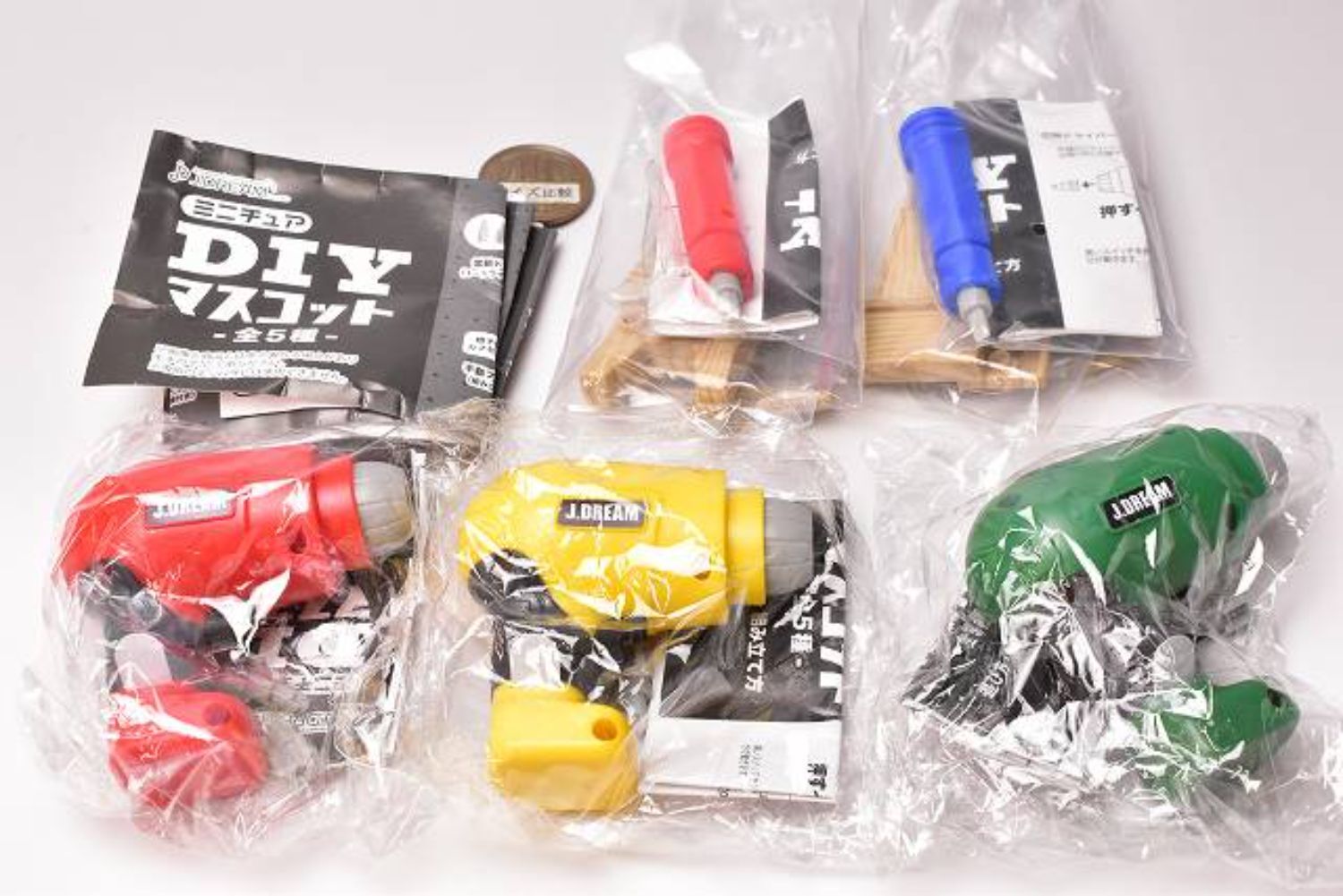 Miniature DIY Mascot J.DREAM Capsule Toy 5 Types Full Comp Set Gacha New Japan