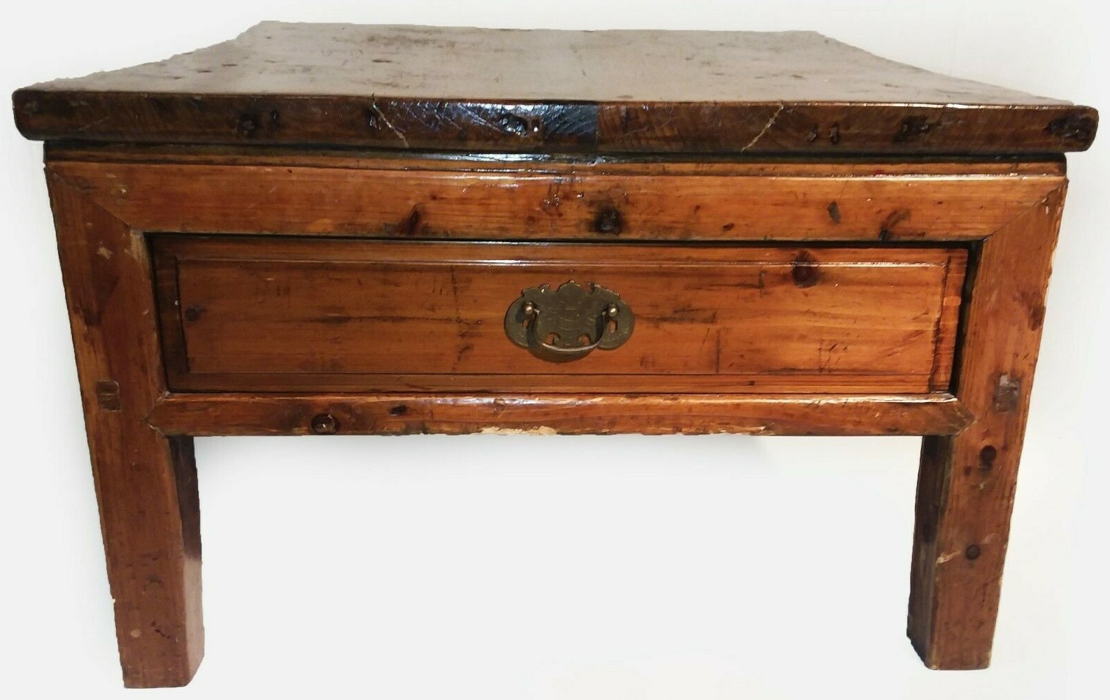 Antique Asian Side Coffee Altar Table 1800's Elm