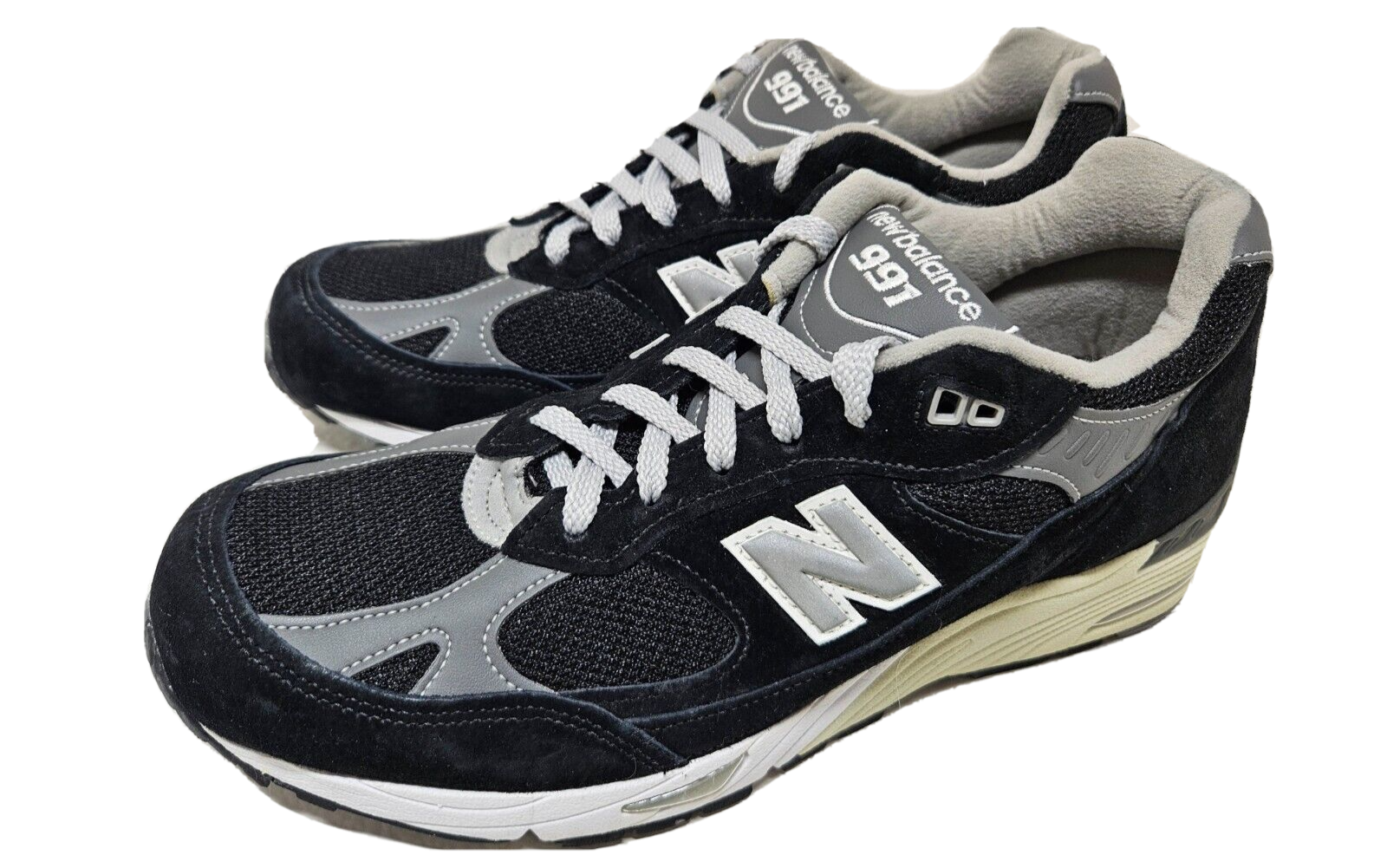 New Balance 991 Sneakers M991BK Black & Gray Men Size 9 EE New Balance 991 Sneakers M991BK Black & Gray Men Size 9 EE