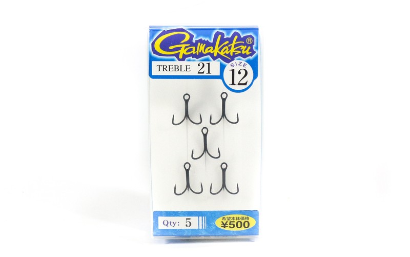 Gamakatsu 66238 Treble Hook Treble 21 Zs-B Size 12 ,5 Per Pack (1019)