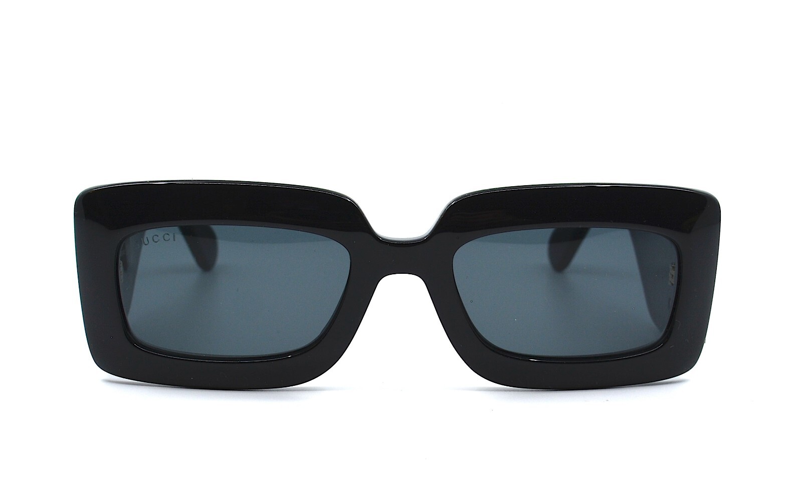 Pre-owned Gucci Gg0811s 001 Black Grey Authentic Sunglasses 53-21 In Gray