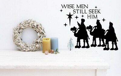 Wiseman Still Seek Him Vinyl Decal Home Décor 12'' x 15''